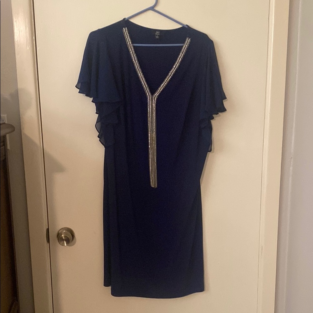 J.B.S. Women's Navy Dress with Silver Details